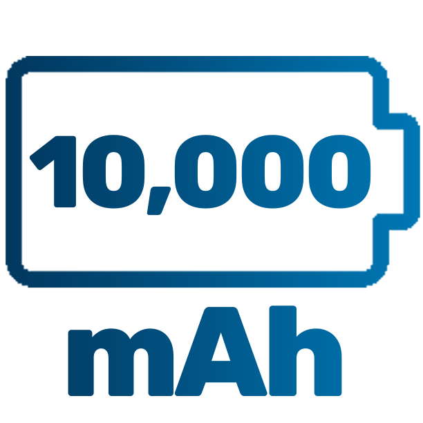 10,000 mAh Pil Kapasitesi